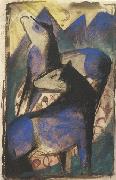 Franz Marc, Two Blue Horses (mk34)